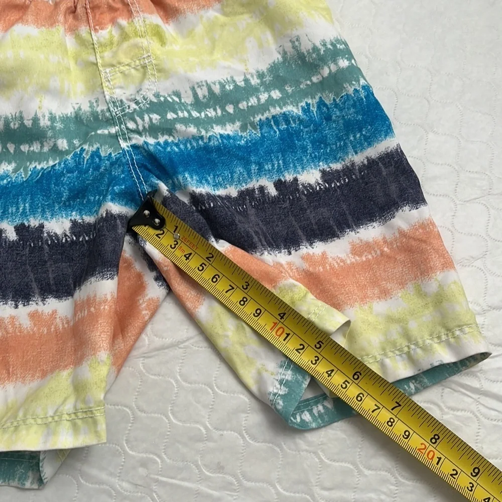 Old Navy abstract multicolor striped lined swim trunks